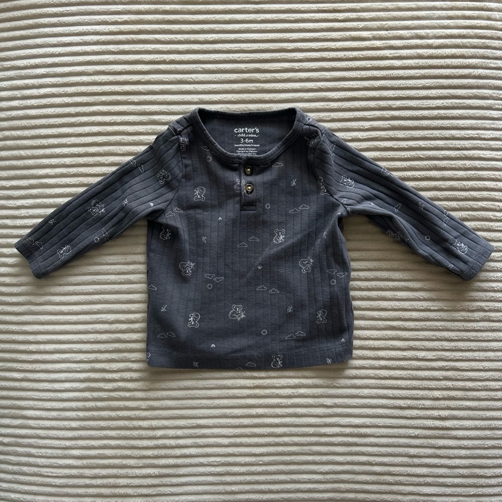 Carter's Gray Long Sleeve Shirt & Pants